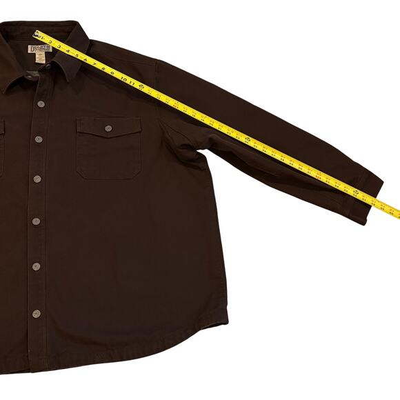 Duluth Fleece Lined Canvas Shirt Mens 4XL Brown Shacket Hanger Bender Fire Hose - Picture 11 of 11